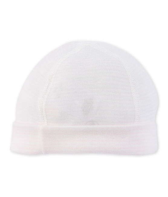 Baby-Mütze für Neugeborene mit Milleraies-Ringelmuster rosa VIENNE/weiss LAIT