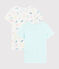 2er-Set kurzärmelige T-Shirts mit buntem Katzen-Motiv für Mädchen variante 1