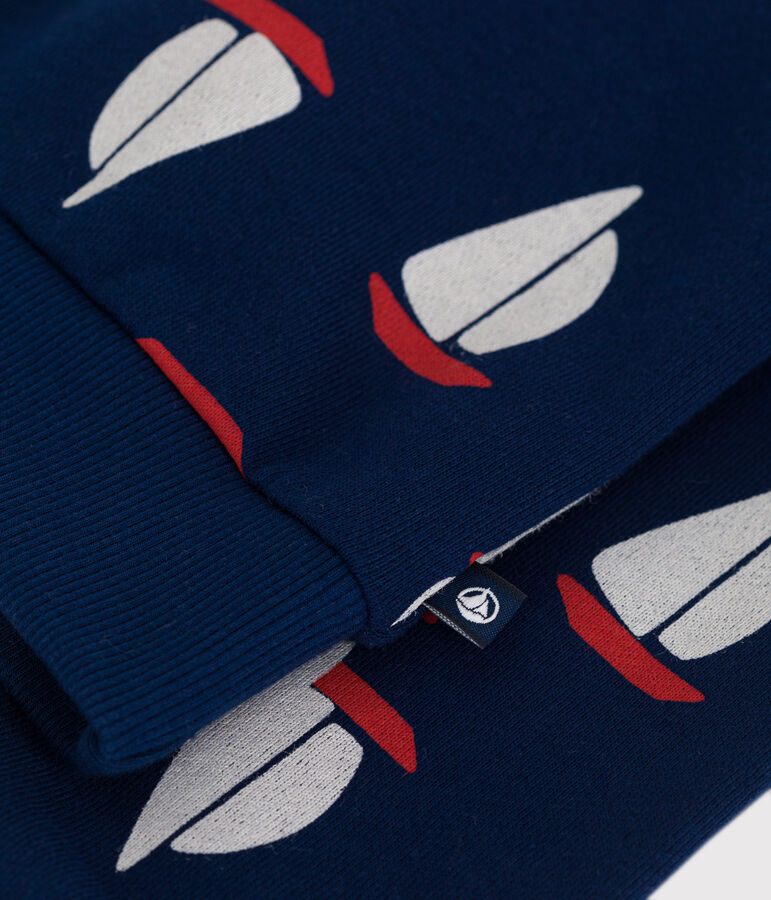 Kinder-Sweatshirt aus bedruckter Baumwolle blau/vielfarbig