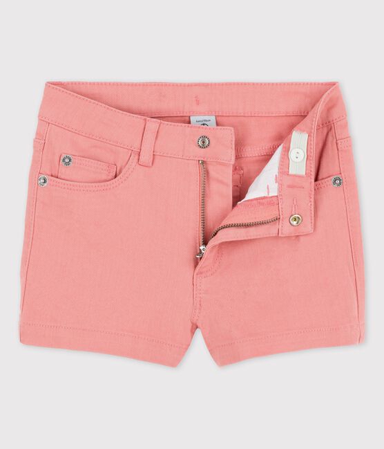 Denim-Shorts für Mädchen rosa PAPAYE
