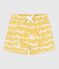 Baby-Badeshorts mit Haimotiven gelb ORGE/weiss MARSHMALLOW