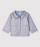 Baby-Festtagsjacke aus Sergestoff für Jungen grau CONCRETE/weiss MARSHMALLOW