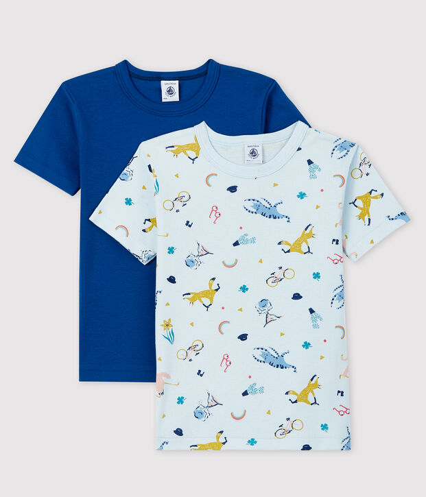 2er-Set lang&auml;rmelige Yoga-T-Shirts mit Tiermuster f&uuml;r Jungen vielfarbig