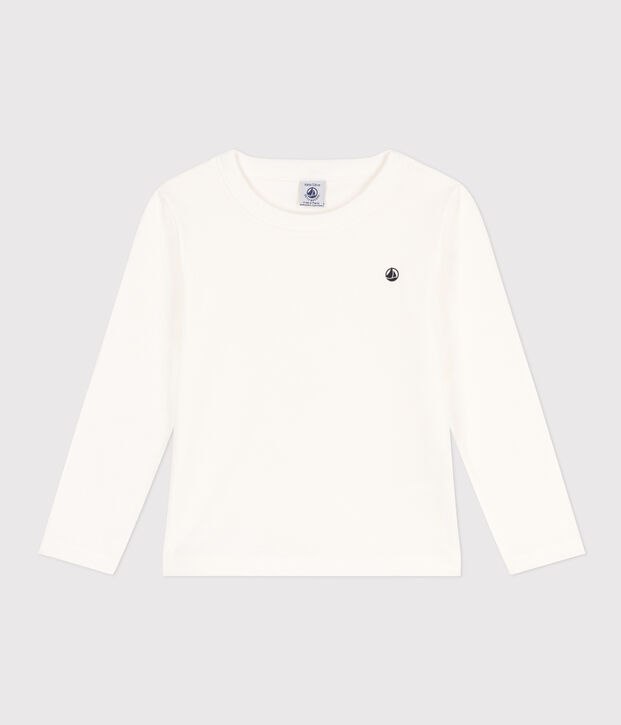 Lang&auml;rmeliges Kinder-T-Shirt f&uuml;r Jungen weiss