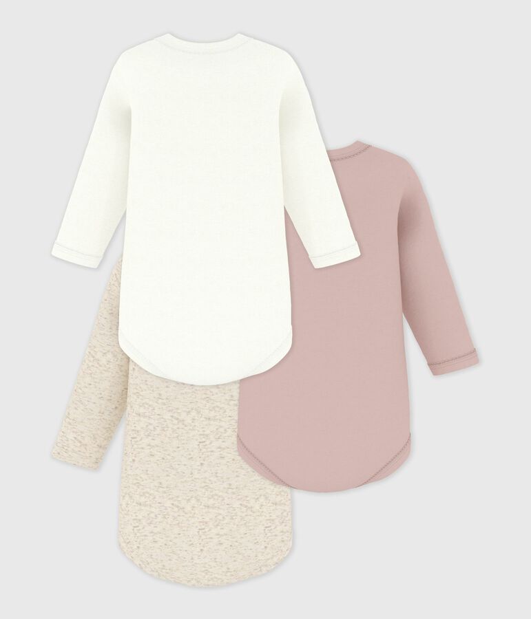 Lang&auml;rmlige Baby-Bodys aus Baumwolle im 3er-Set variante 1