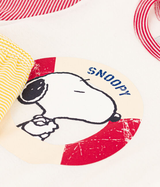 Kurzpyjama Petit Bateau X Snoopy aus Baumwolle weiss MARSHMALLOW/weiss MULTICO