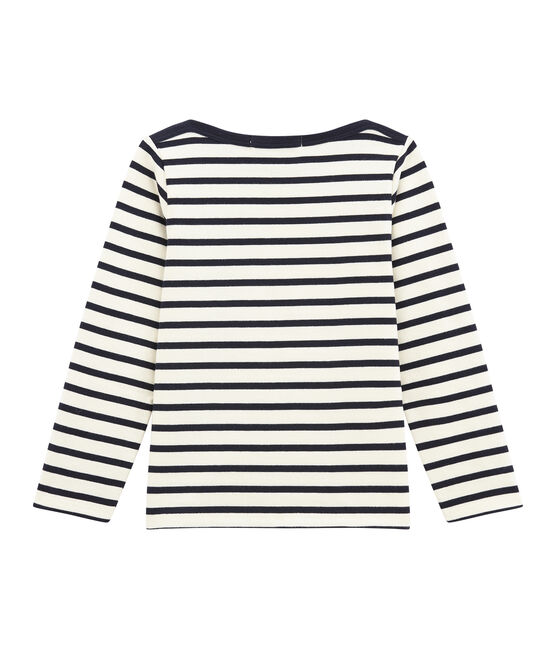 Kinder-Seemannshemd Jungen beige COQUILLE/blau SMOKING