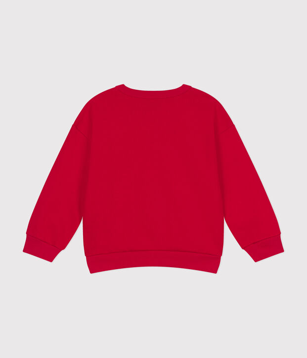 Kinder-Sweatshirt aus Molton f&uuml;r Jungen rot