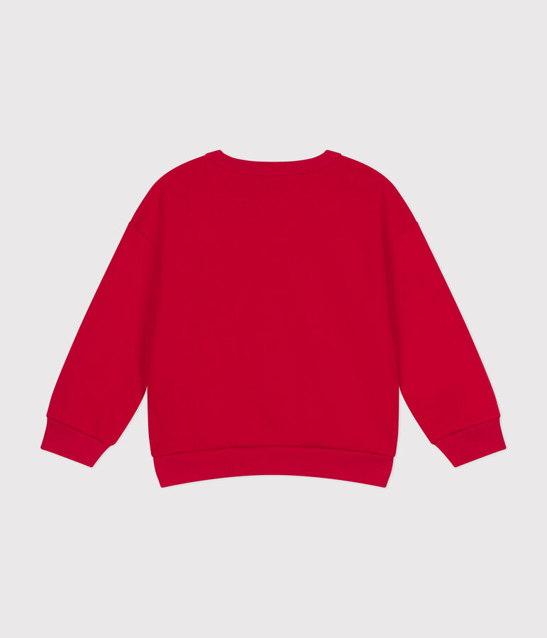 Kinder-Sweatshirt aus Molton f&uuml;r Jungen rot