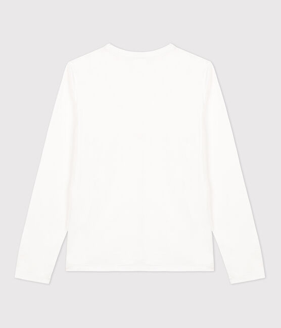 T-Shirt LE DROIT aus Baumwolle mit V-Ausschnitt für Damen weiss ECUME
