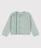 Baby-Jacke aus raffiniertem Strick grün HERBIER