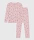 Kinder-Pyjama aus Baumwolle mit eng anliegenden Beinen und Blumenmotiv