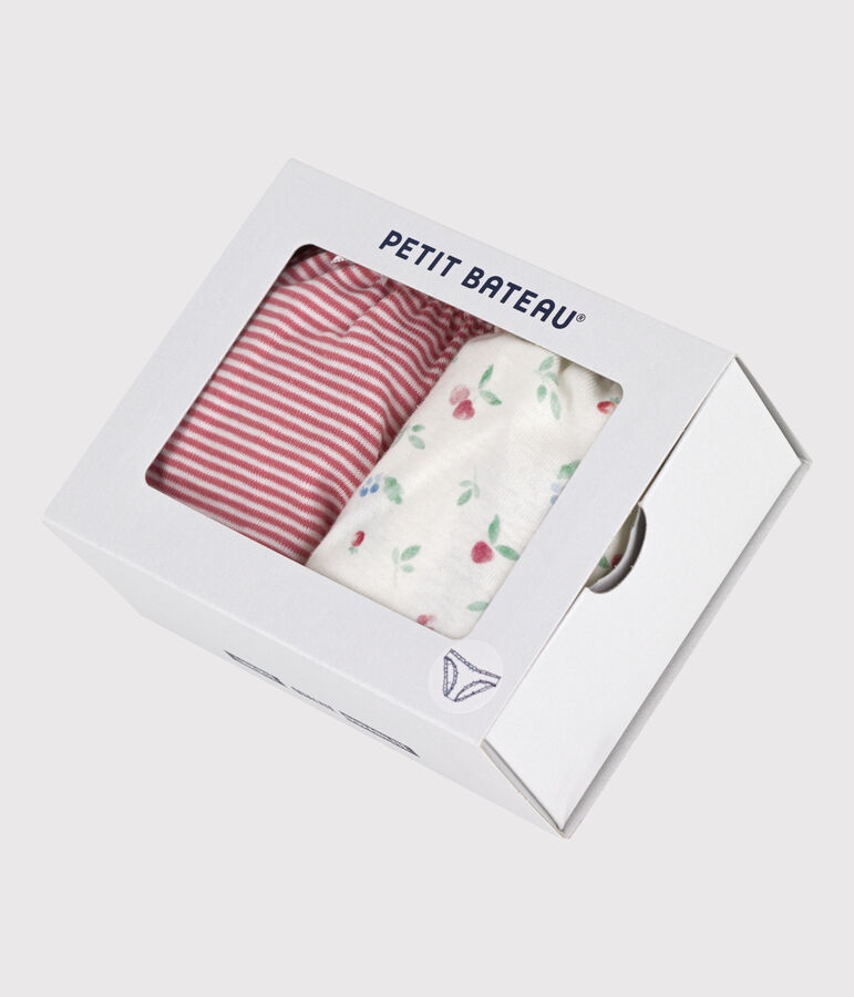 2er-Set Damen-Slips aus Baumwolle mit Fruchtmotiv vielfarbig