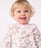 Langärmeliges Baby-Kleid aus Baumwolle mit Blumenmuster MILK/ MULTICO