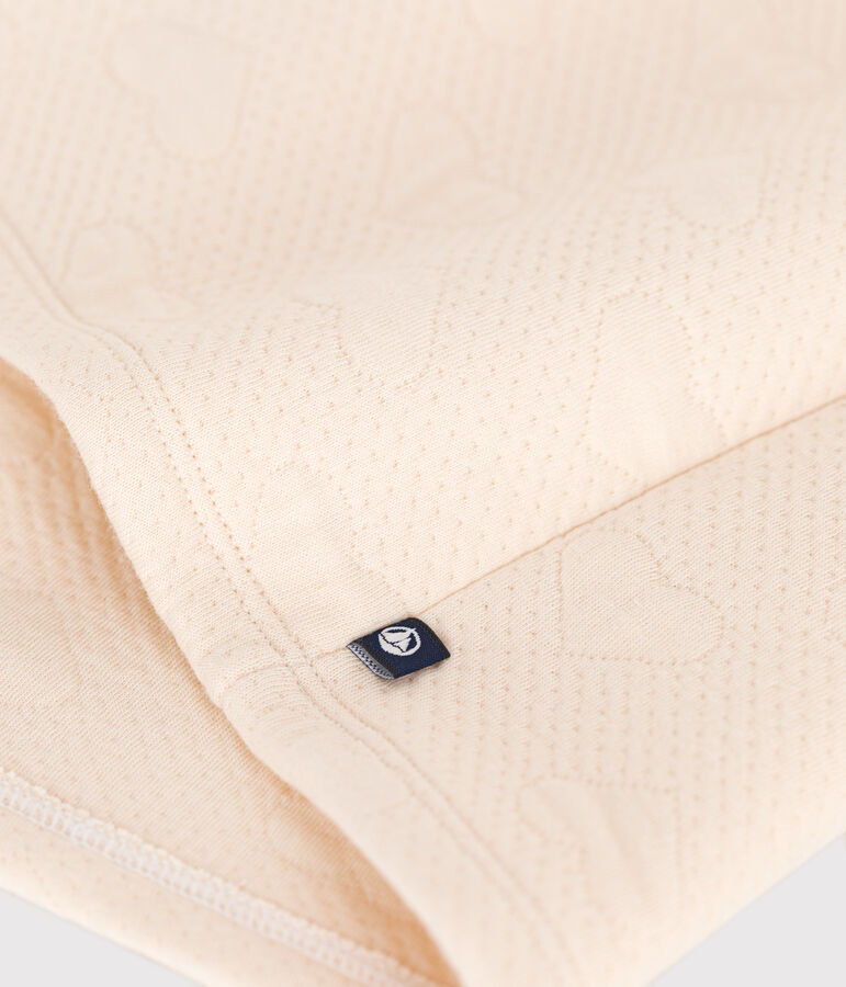 Lang&auml;rmeliges Baby-Kleid aus gestepptem Doppeljersey naturfarben