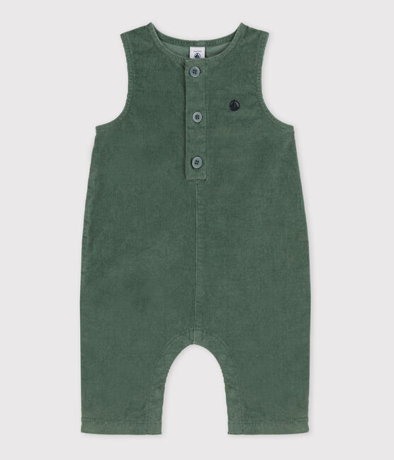 Langer Baby-Overall aus Cord grün VALLEE