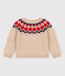 Baby-Cardigan aus Woll-/Baumwollstrick TRENCH/ MULTICO
