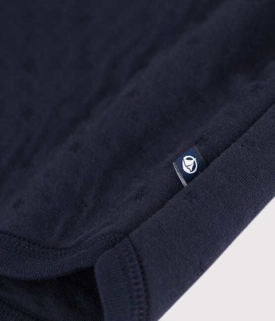 Baby-Sweatshirt aus gestepptem Doppeljersey blau SMOKING