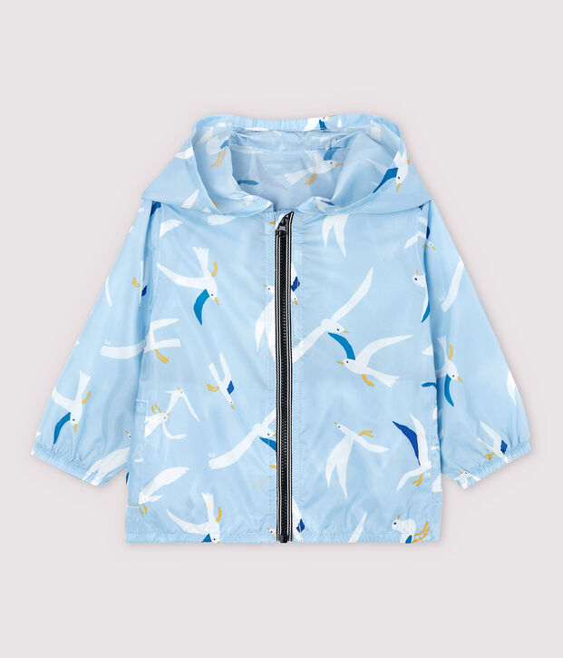 Baby-Windjacke aus leichtem, recyceltem Polyamid f&uuml;r Jungen blau/vielfarbig