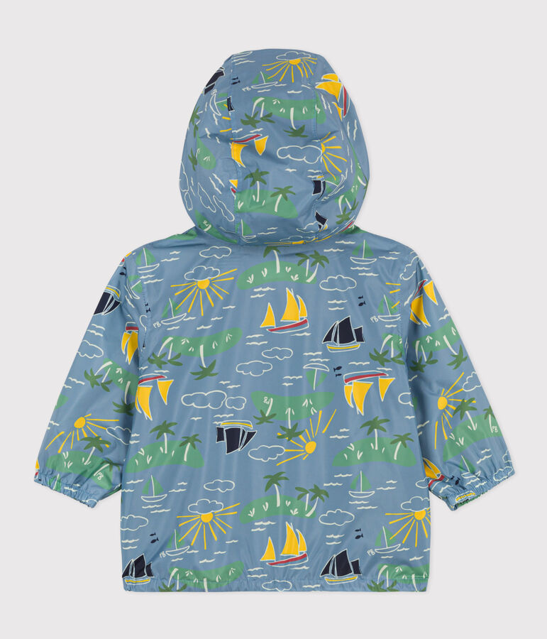 Baby-Windjacke aus recyceltem Polyester blau/vielfarbig