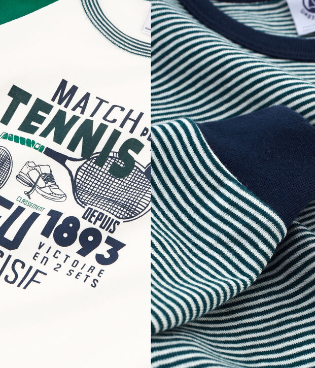 Set aus 2 Pyjamas f&uuml;r kleine Jungen vielfarbig