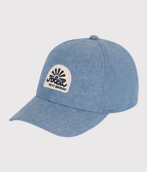 Schirmm&uuml;tze aus himmelblauem Denim Kinder blau