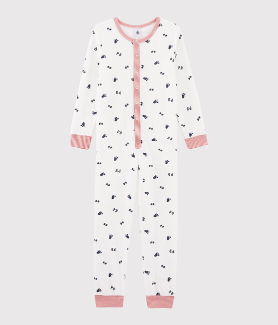 Overall aus Frottee für Jungen weiss MARSHMALLOW/blau MEDIEVAL