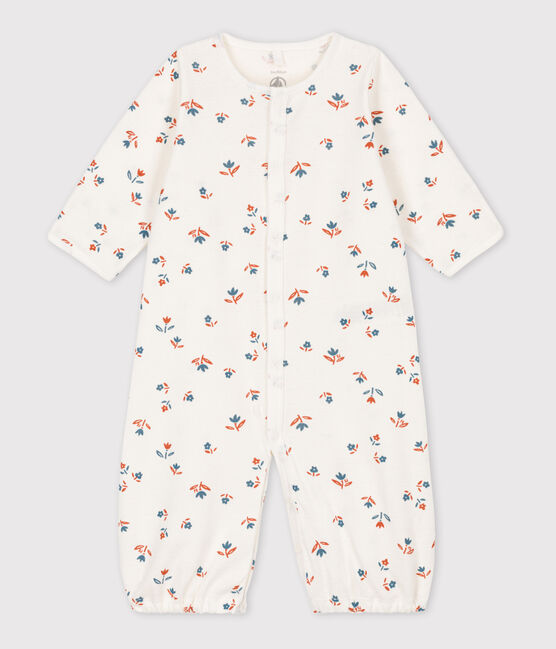 Bedruckter Baby-Kombi-Overall aus Baumwolle weiss MARSHMALLOW/weiss MULTICO