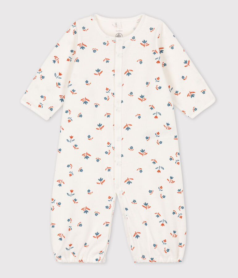 Bedruckter Baby-Kombi-Overall aus Baumwolle weiss MARSHMALLOW/weiss MULTICO