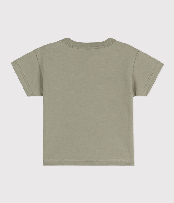 Kurzärmeliges Baby-T-Shirt aus Jersey mit Motiv grün MARECAGE