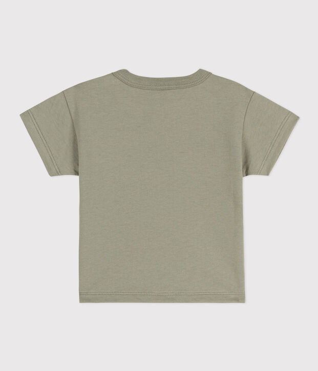 Kurz&auml;rmeliges Baby-T-Shirt aus Jersey mit Motiv gr&uuml;n