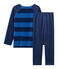 Samt-Pyjama für kleine Jungen blau MEDIEVAL/blau MAJOR