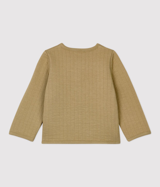 Baby-Cardigan aus gestepptem Doppeljersey. beige