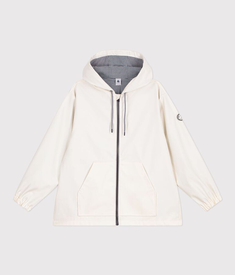 Kurze Damen-Regenjacke naturfarben