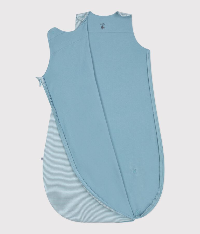 Babyschlafsack aus Baumwolle mit Streifen TOG-Wert 0,5 gr&uuml;n/weiss