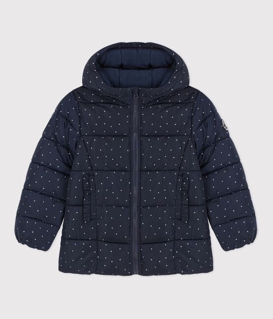 Gefütterte Kinder-Winterjacke für Mädchen blau SMOKING/ ARGENT