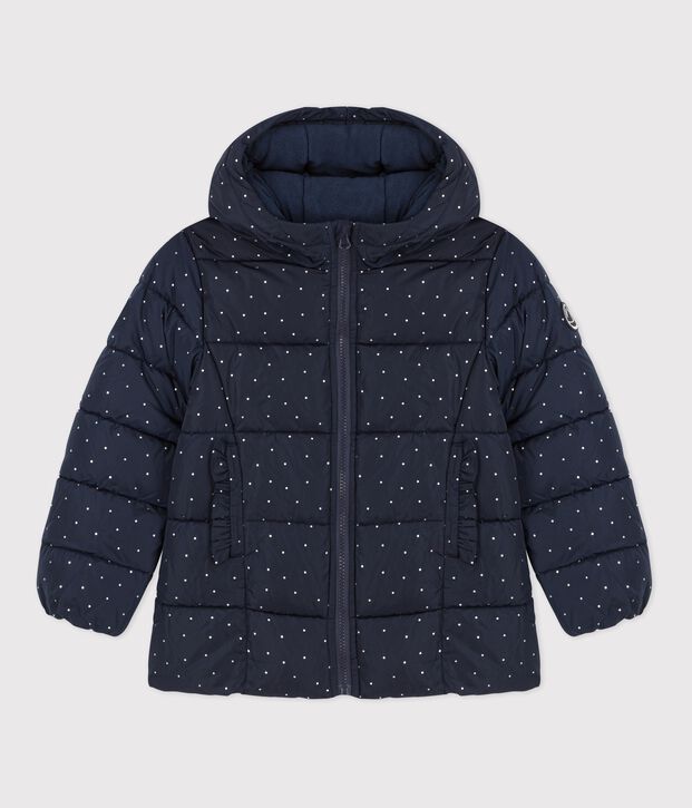 Gef&uuml;tterte Kinder-Winterjacke f&uuml;r M&auml;dchen blau/grau