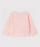 Baby-Cardigan aus Rippstrick für Mädchen rosa MINOIS/weiss ECUME