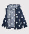 Kinder-Windjacke aus recyceltem Polyester für Mädchen blau MEDIEVAL/weiss MARSHMALLOW