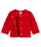 Baby-cardigan aus gestepptem doppeljersey mädchen rot TERKUIT