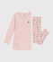 Kinder-Nachthemd aus Nicki. rosa SALINE/weiss MULTICO