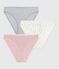 Set Damen Slips aus Baumwolle mit Lochstickerei variante 1