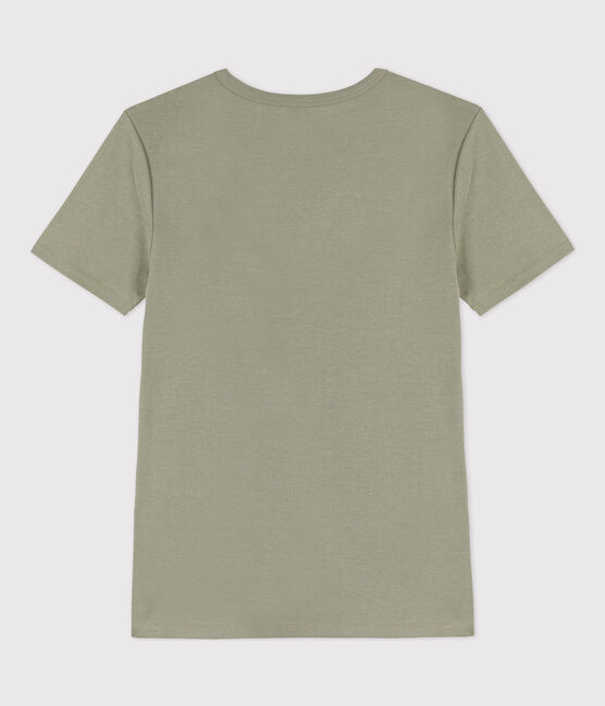 T-Shirt L’ICONIQUE aus Baumwolle mit V-Ausschnitt für Damen grün MARECAGE