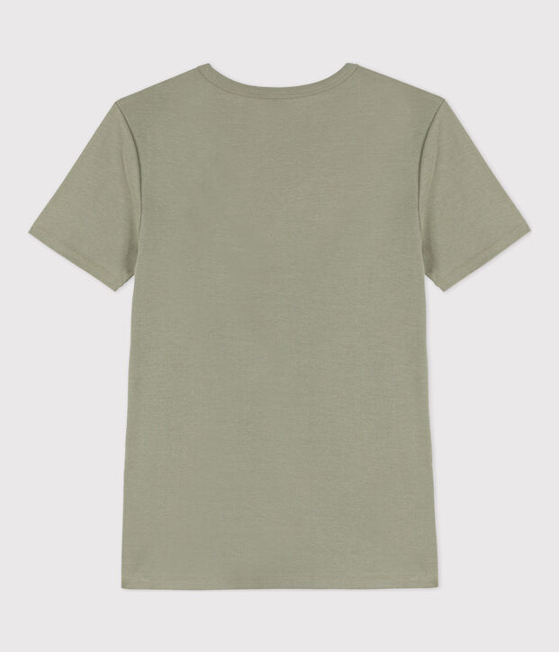 T-Shirt L&rsquo;ICONIQUE aus Baumwolle mit V-Ausschnitt f&uuml;r Damen gr&uuml;n