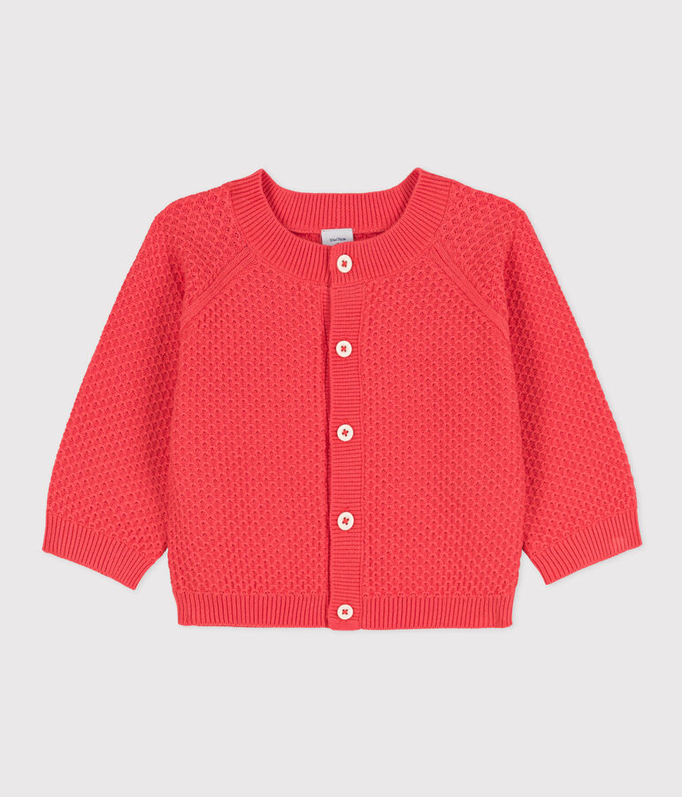 Baby-Cardigan aus Baumwollstrick orange JUPITER