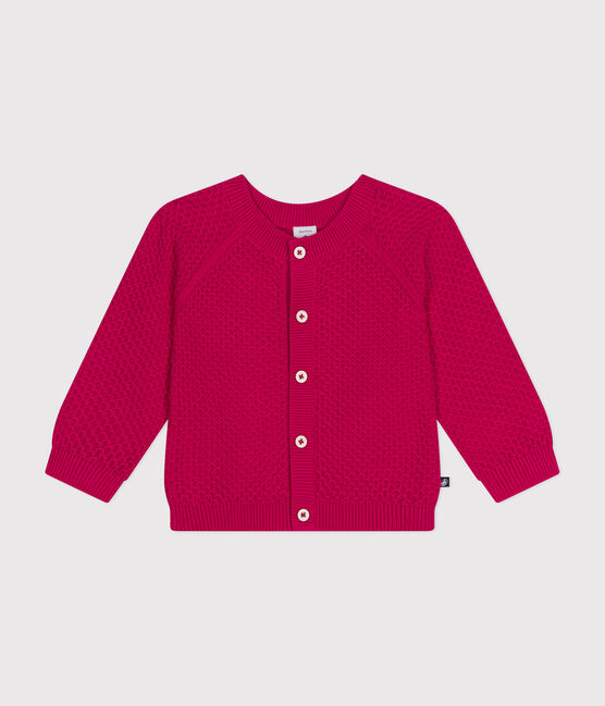 Baby-Cardigan aus Baumwollstrick rosa DELHI