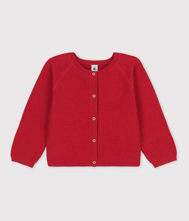 Kinder-Cardigan aus Baumwolle f&uuml;r M&auml;dchen rot