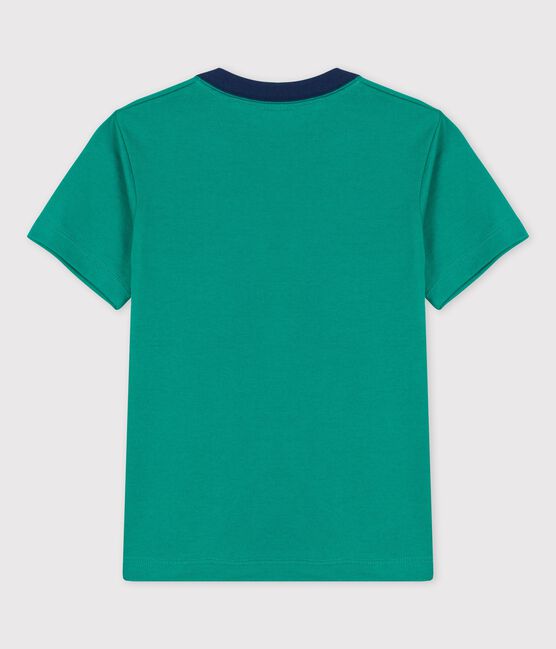 Kurzärmeliges T-Shirt aus Baumwolle für Jungen grün GAZON