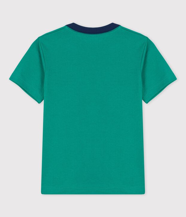 Kurz&auml;rmeliges T-Shirt aus Baumwolle f&uuml;r Jungen gr&uuml;n