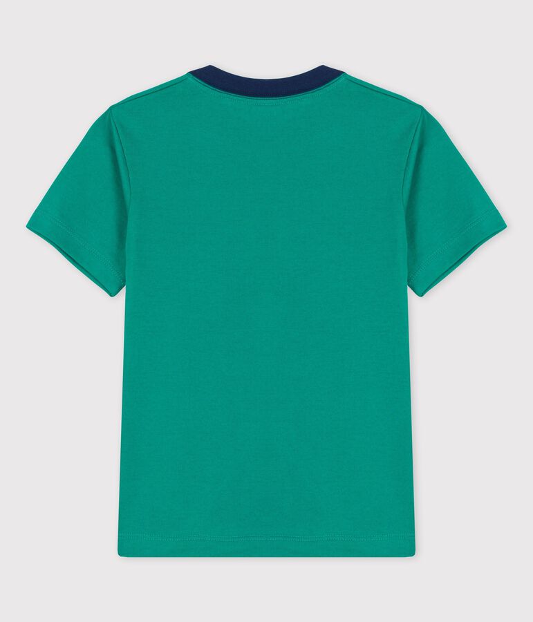 Kurz&auml;rmeliges T-Shirt aus Baumwolle f&uuml;r Jungen gr&uuml;n GAZON